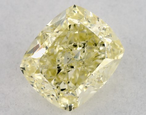 GIA 0.50 Carat Fancy Yellow-SI1 Cushion Modified Cut Diamond